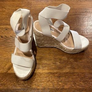 White Steve Madden Wedges